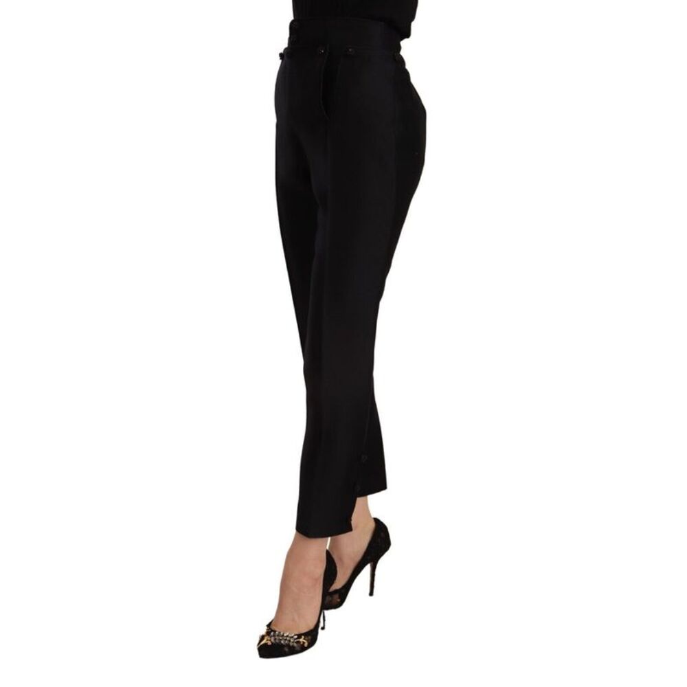 Dsquared² Black Wool High Waist Skinny Women Women's Pants